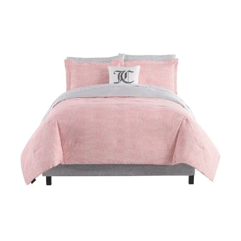 Wool - filled comforters with natural moisture - wicking and temperature - regulating featuresJuicy Couture Texture Pink/Grey 6-Piece Comforter Set