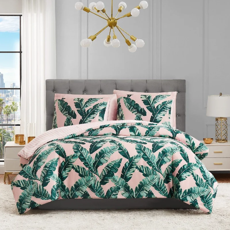 Latex - filled comforters with a bouncy texture and good supportJuicy Couture Tropical Palm Reversible Comforter Set