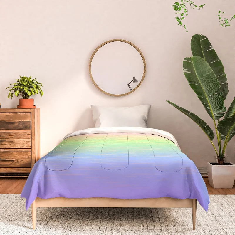 King - size comforters to fit large king - sized beds perfectlyKaleiope Studio Groovy Boho Pastel Rainbow Made to Order Comforter Set