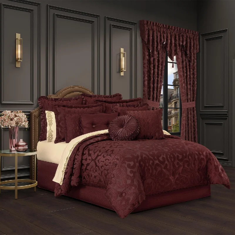 Duck down comforters with a softer feel and good warmth retentionLa Boheme Maroon Comforter Set