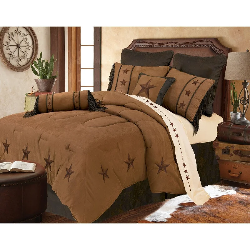 Latex - filled comforters with a bouncy texture and good supportLaredo Comforter Set, Twin Tan