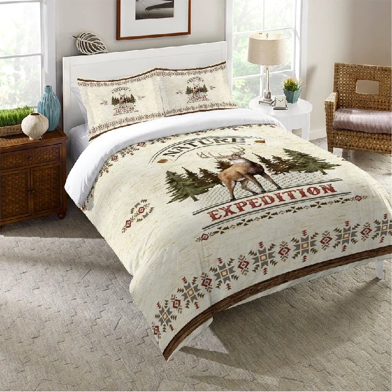 Down - filled comforters for supreme warmth and lightnessLaural Home Natures Expedition Comforter