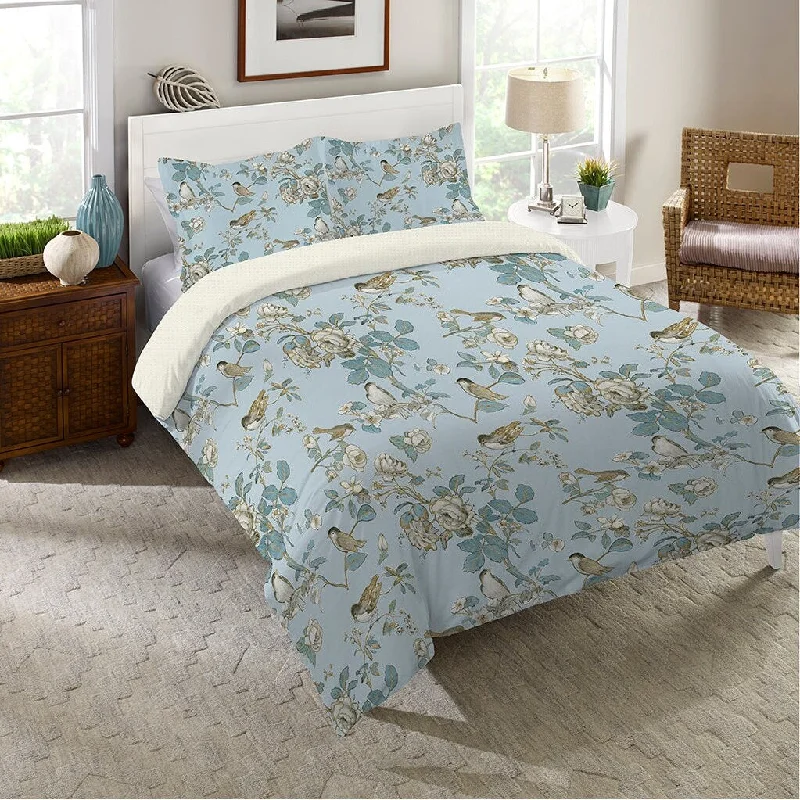 Full - size comforters suitable for full - sized beds in guest rooms or small bedroomsLaural Home Toile Birds Comforter