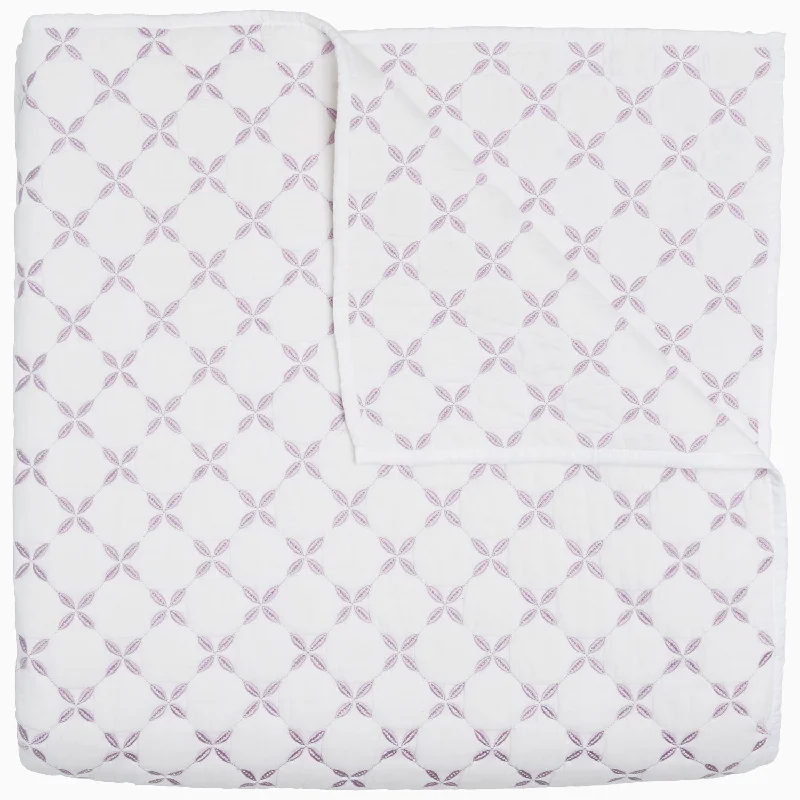 Twin - size duvet covers ideal for single beds in kids' rooms or dormitoriesLayla Lavender Quilt