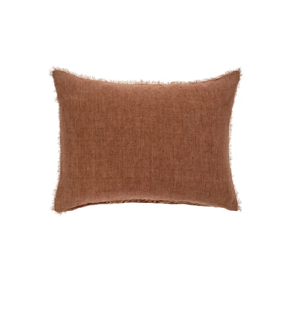 Bamboo fiber blankets with natural antibacterial propertiesLINA LINEN PILLOW 16 x 24 - ROOIBOS