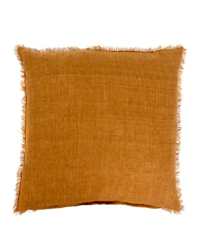 Rayon from bamboo blankets for a silky and breathable feelLINA LINEN PILLOW  - GOLD