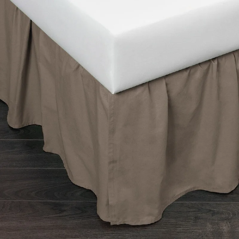 Mandie Charcoal Brown Gathered 3 Piece Tuck in Bed Skirt