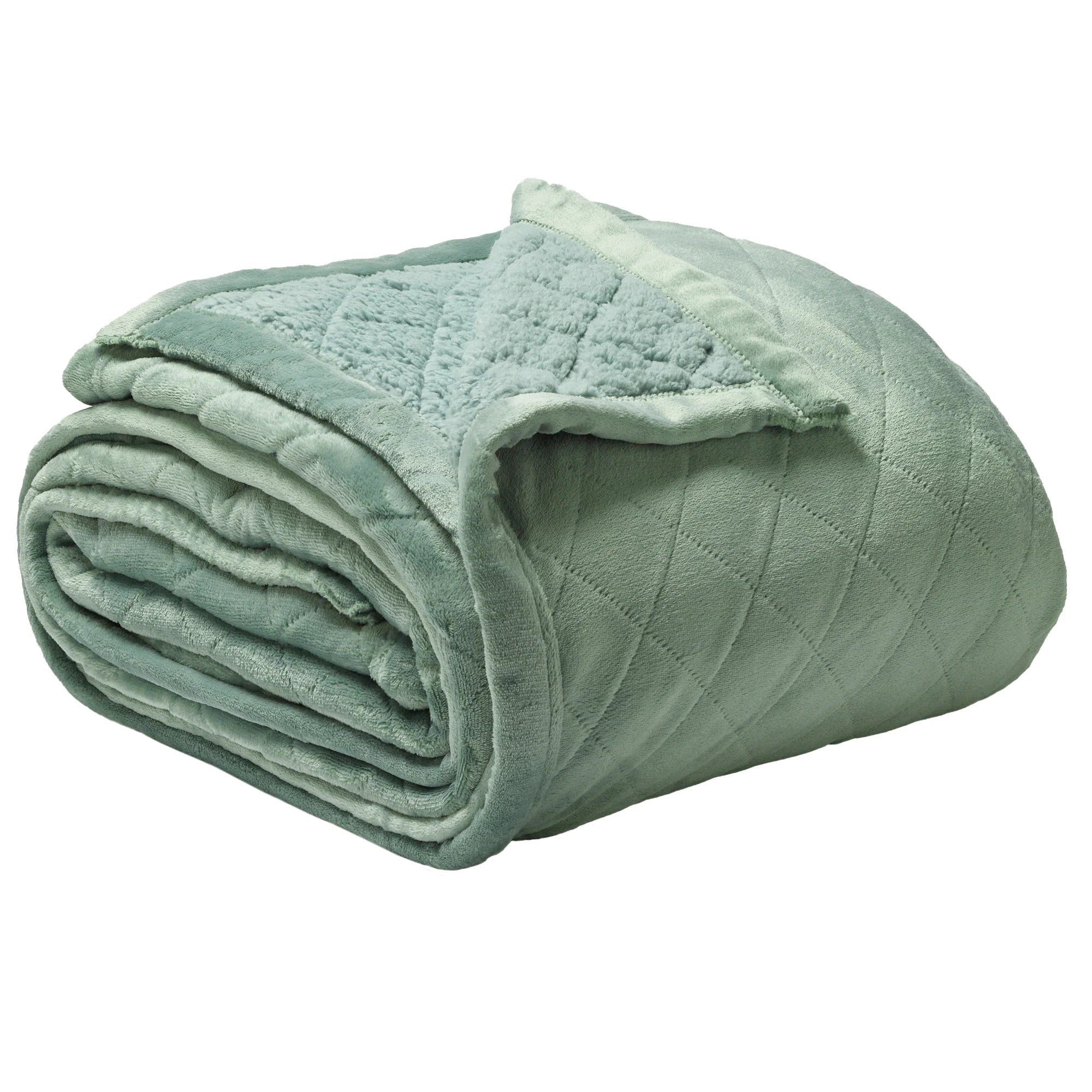 Chenille blankets with a thick and fuzzy textureMansfield Sage Sherpa Blanket by Bianca