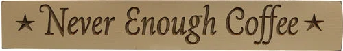 Never Enough Coffee Sign 24"