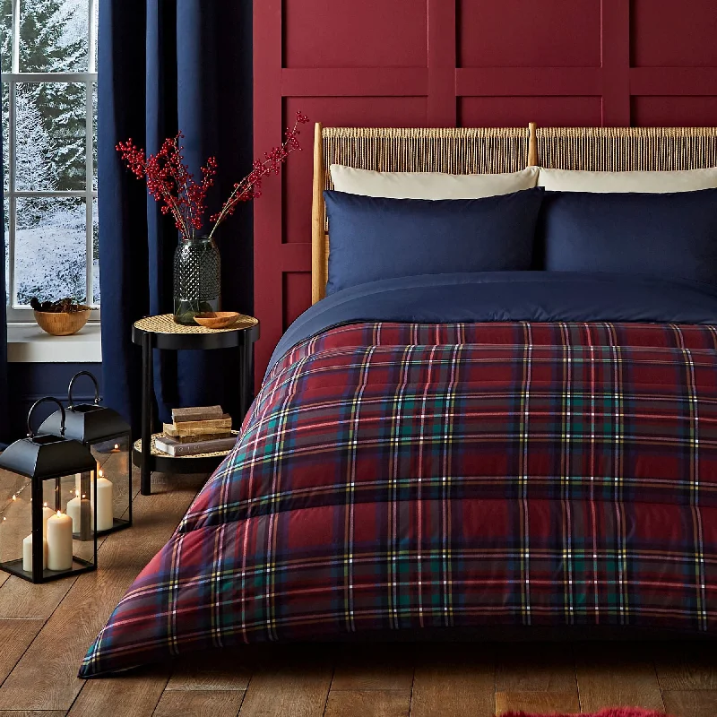 Twin XL duvet covers designed for extra - long twin beds, often used in college dormsNight Lark® Classic Tartan Coverless Duvet Set