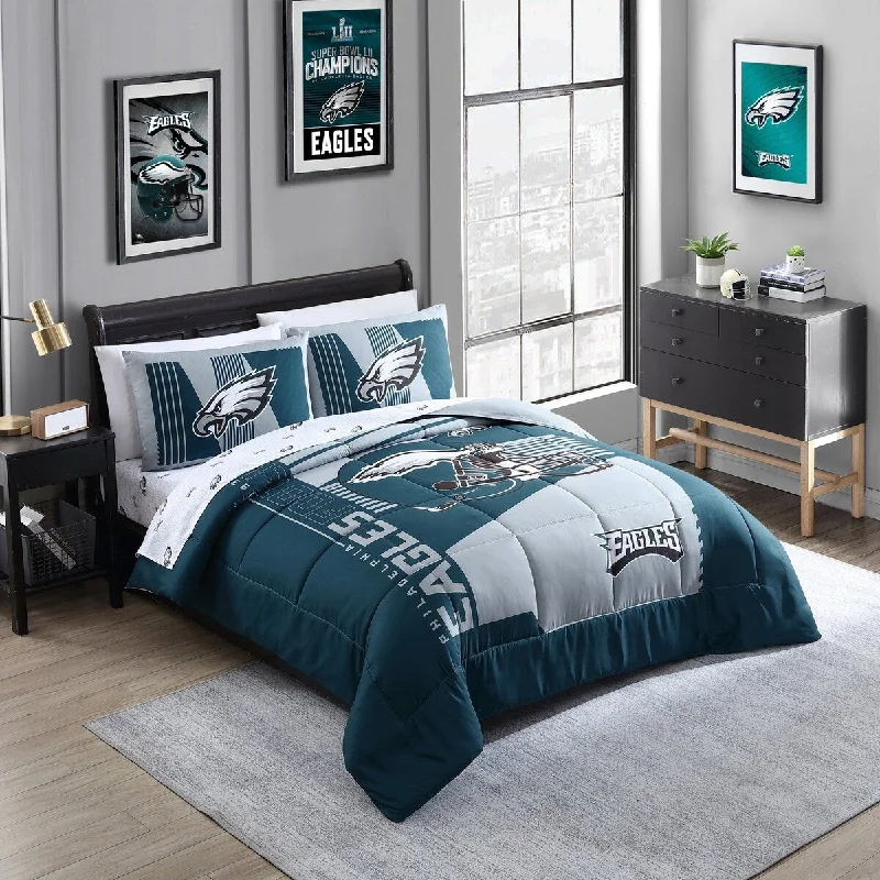 King - size comforters to fit large king - sized beds perfectlyPhiladelphia Eagles NFL Licensed "Status" Bed In A Bag Comforter & Sheet Set