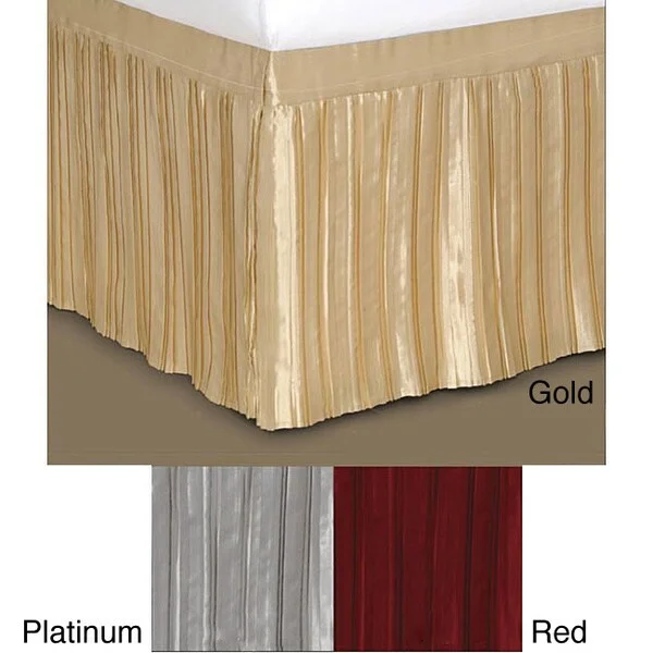 Pleated Satin Bedskirt