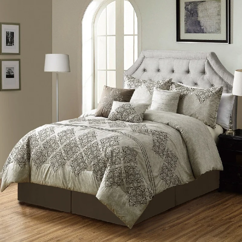 Microfiber - filled comforters that are lightweight and easy to care forPolyester Microfiber 7pc Comforter Set