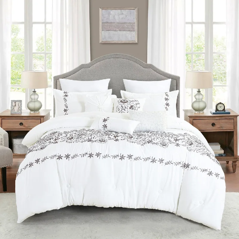 Latex - filled comforters with a bouncy texture and good supportPorch & Den Breean Polyester 7Pc Comforter Set