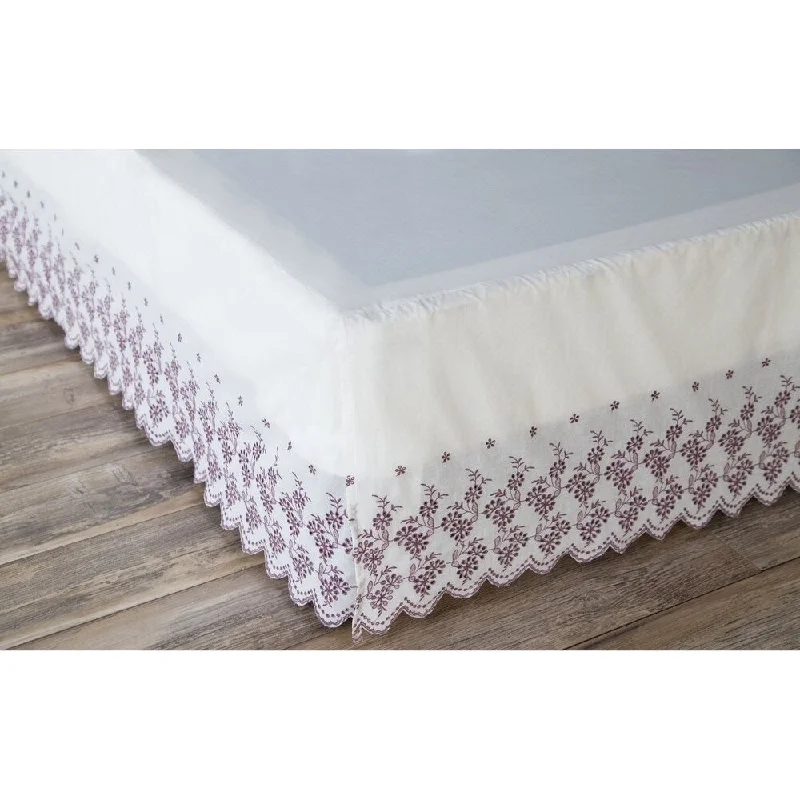 Porch & Den Cobble Twin-size Floral Border Bed Skirt