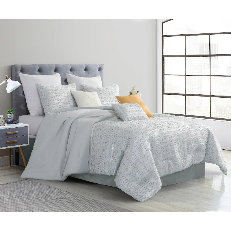 Down - filled comforters for supreme warmth and lightnessPorch & Den Haldis 7 Piece Comforter Set