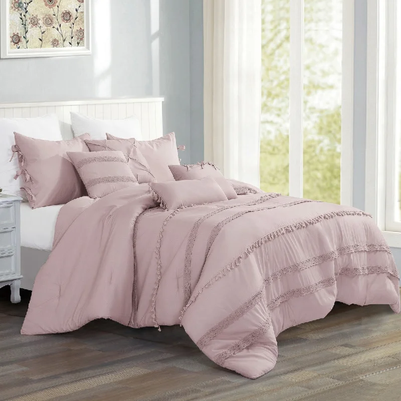 Silk - filled comforters for a luxurious and smooth touchPorch & Den Kalama 7 Piece Comforter Set