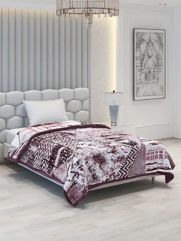 Rayon from bamboo blankets for a silky and breathable feelPrinted Single Bed Blanket for Mild Winter -2 Ply