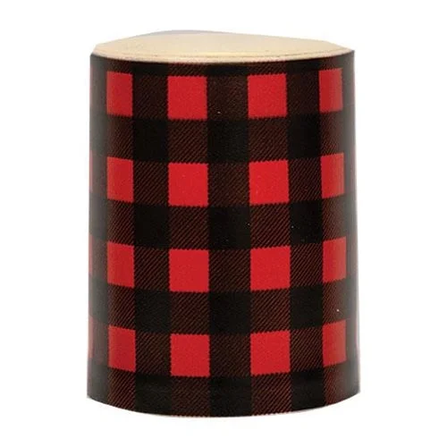 Red Large Buffalo Check Timer Pillar 4"