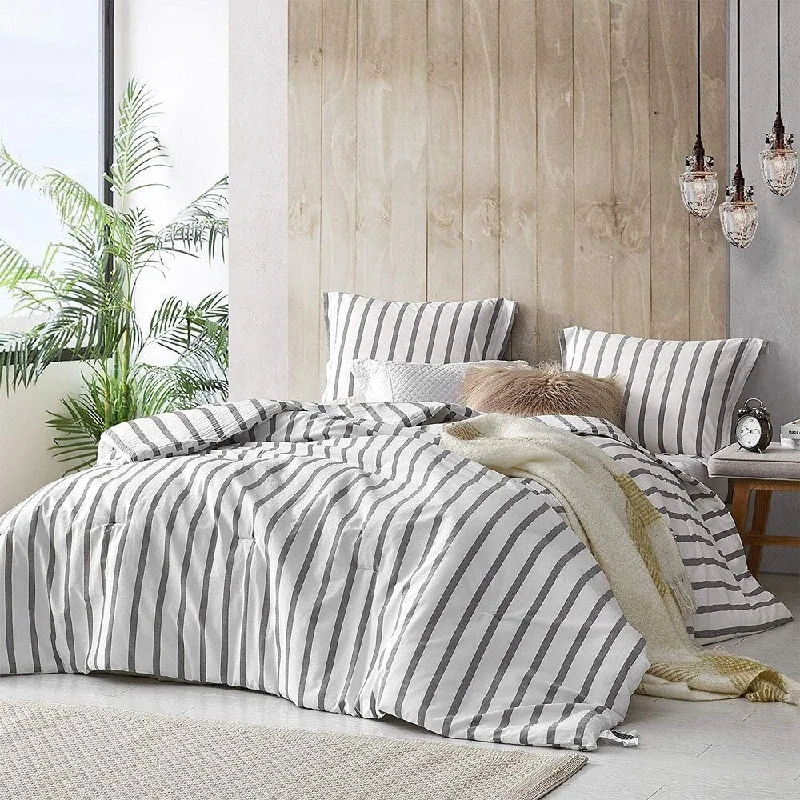 Latex - filled comforters with a bouncy texture and good supportRefined Gray Stripe Yarn Dyed - Comforter