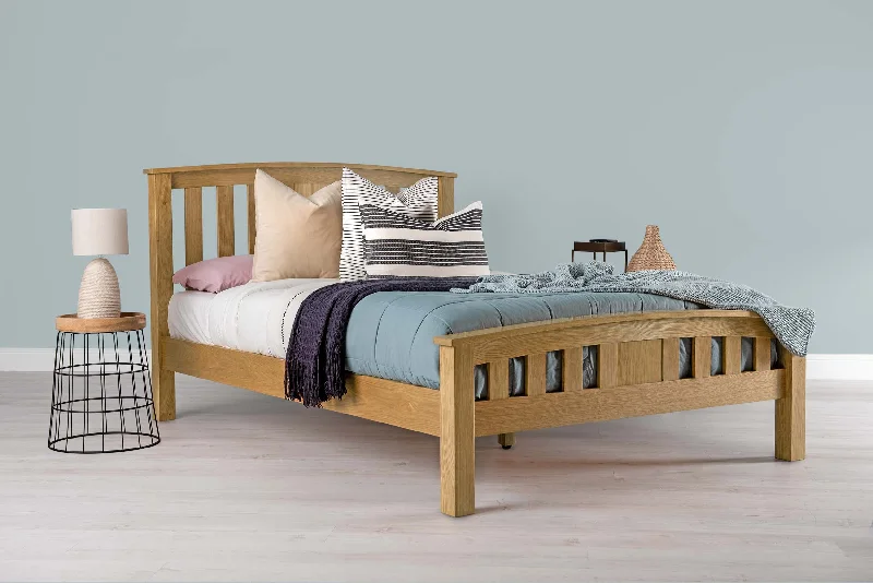 Latex mattresses with natural bounce and breathabilityRoyal Ascot Solid Natural Oak Bed Frame - 6ft Super King