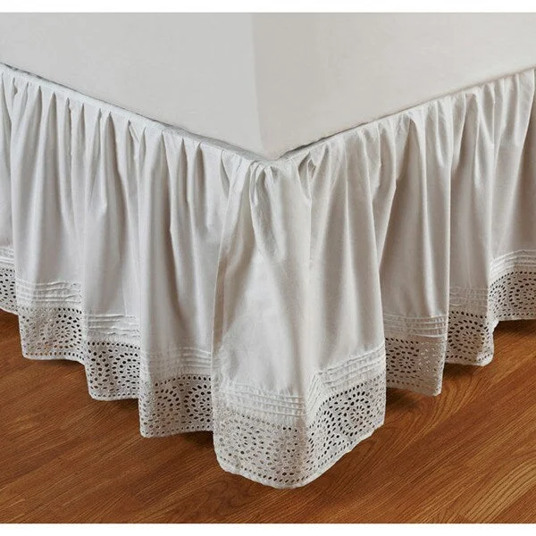 Ruffled Cutwork 18-inch Bedskirt