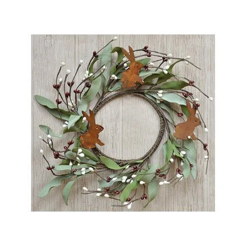 Rusty Bunny & Pips Wreath