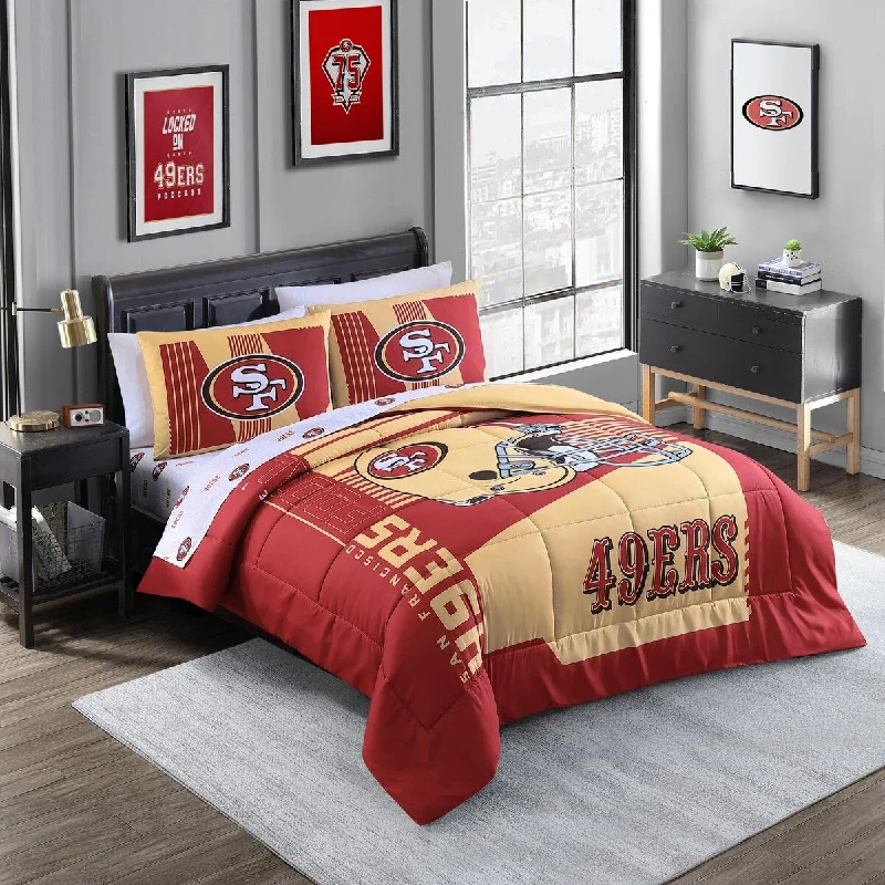 Duck down comforters with a softer feel and good warmth retentionSan Francisco 49ers NFL Licensed "Status" Bed In A Bag Comforter & Sheet Set