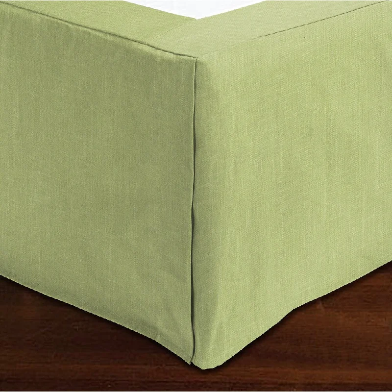 Sandy Wilson Green Satten Oversize King Bedskirt