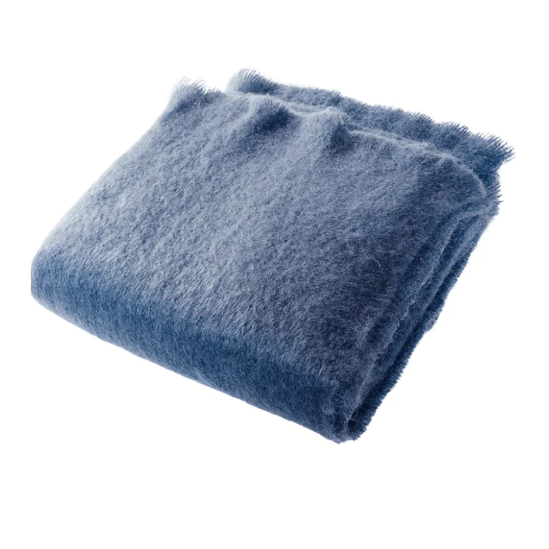 Cashmere blankets for ultimate softness and luxuryBlue Luxe Mohair Throw Blanket