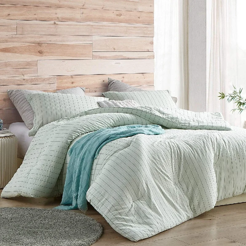 King - size comforters to fit large king - sized beds perfectlySerenity Mint Stripe Oversized Comforter - 100% Cotton