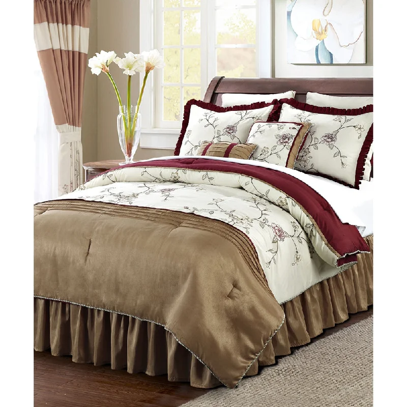 Down - filled comforters for supreme warmth and lightnessSerenta Terrace Embroidered 12-piece Comforter Set