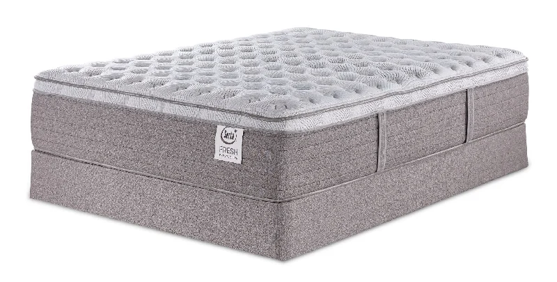 Gel - infused memory foam mattresses for cooler sleepSerta Fresh Perspective Medium Queen Mattress and Boxspring Set