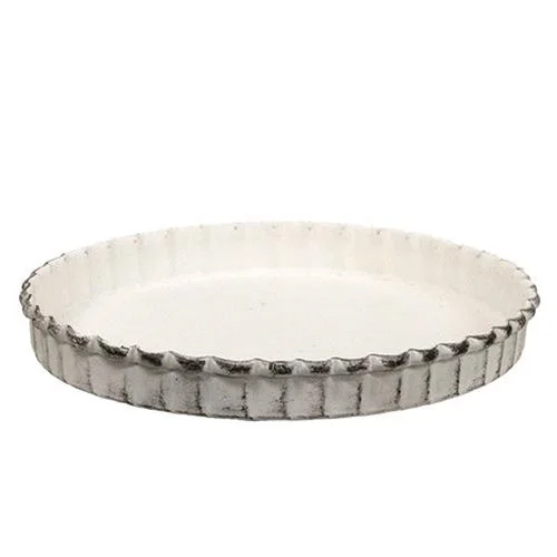 Shabby Chic Fluted Candle Pan 5"