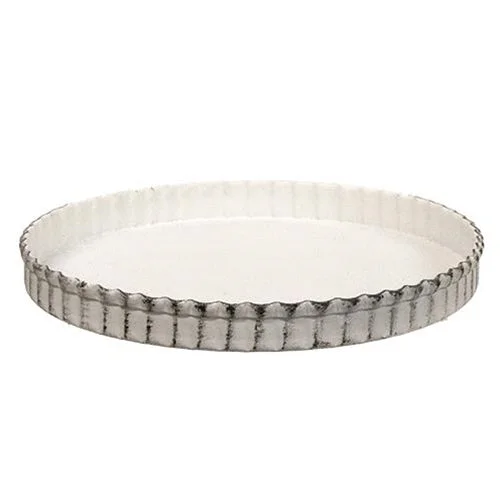 Shabby Chic Fluted Candle Pan 6.5"