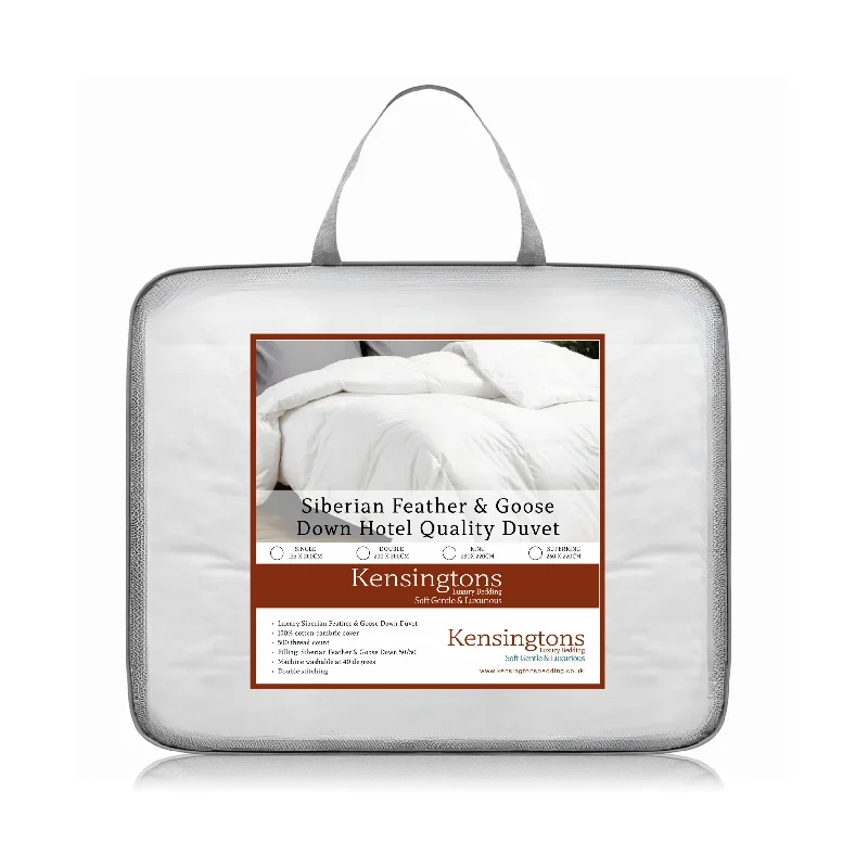 Snap - closure duvet covers for a quick and convenient way to open and closeSiberian Feather & Goose Down Duvets - 15 All Season Tog