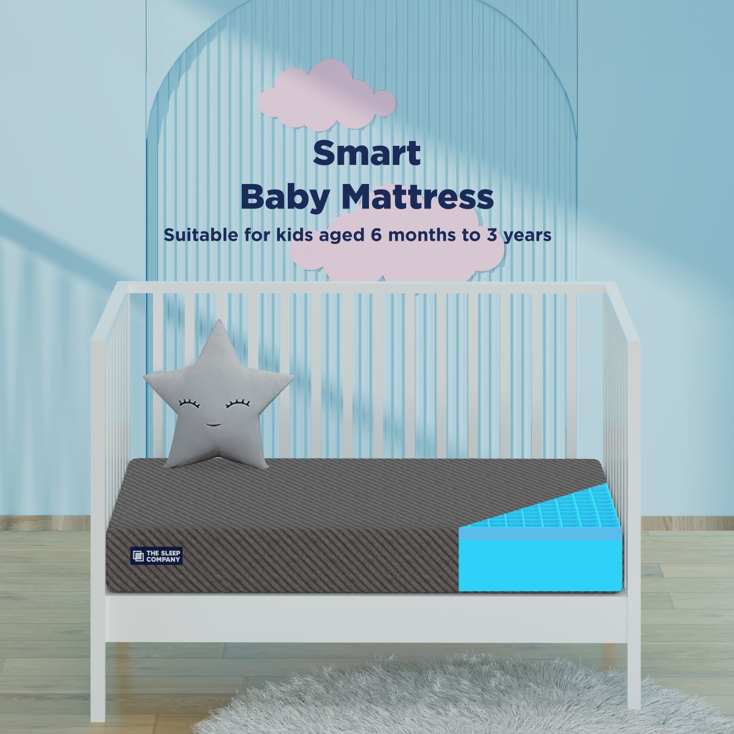 Latex mattresses with natural bounce and breathabilitySmart Baby Mattress