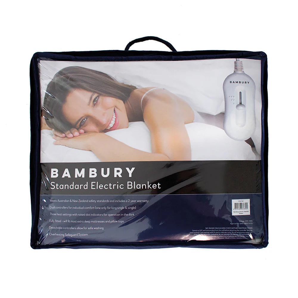 Bamboo fiber blankets with natural antibacterial propertiesBambury Electric Blanket Standard