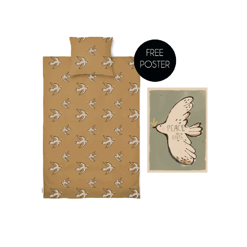 Duvet covers suitable for use with synthetic - filled comfortersStudioLoco Duvet Cover Organic Cotton Percale Bird