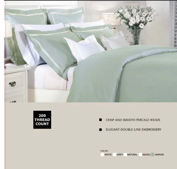 Stain - resistant duvet covers for easy maintenance200 Thread Double Satin Stitch Duvet Cover