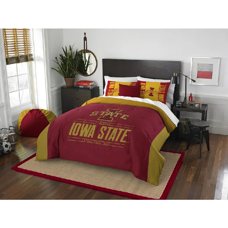 Synthetic - filled comforters like polyester for affordability and hypoallergenic propertiesThe Northwest Co COL 849 Iowa State Modern Take Full/Queen 3-piece Comforter Set