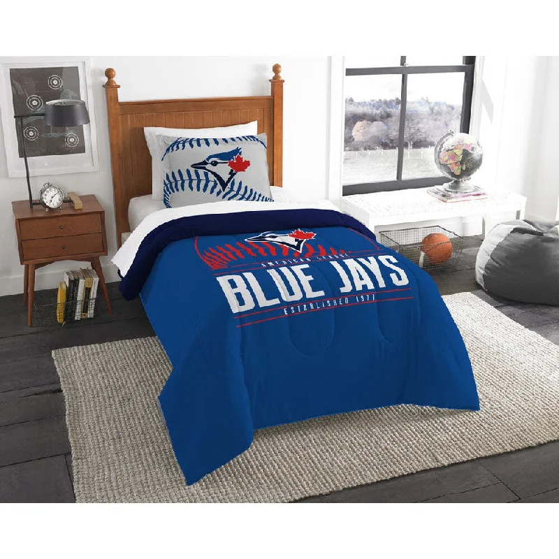 King - size comforters to fit large king - sized beds perfectlyThe Northwest Company MLB Toronto Blue Jays Grandslam Multicolor Twin 2-piece Comforter Set