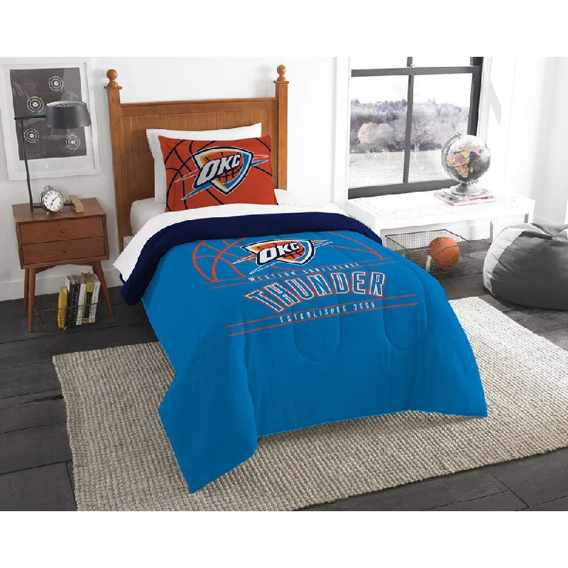 Latex - filled comforters with a bouncy texture and good supportThe Northwest Company NBA Oklahoma City Thunder Reverse Slam Twin 2-piece Comforter Set