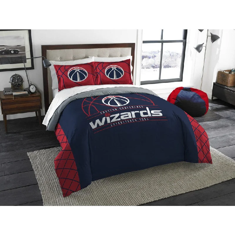 Cotton - filled comforters for a breathable and natural sleep experienceThe Northwest Company NBA Washington Wizards Reverse Slam Full/Queen 3-piece Comforter Set