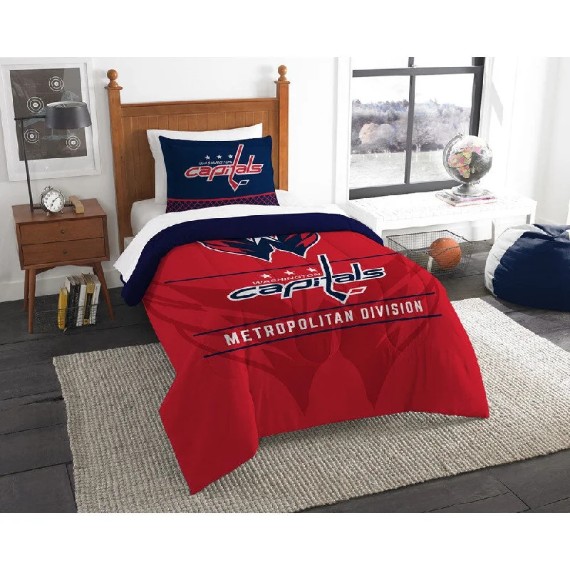 Cotton - filled comforters for a breathable and natural sleep experienceThe Northwest Company NHL Washington Capitals Draft Twin 2-piece Comforter Set