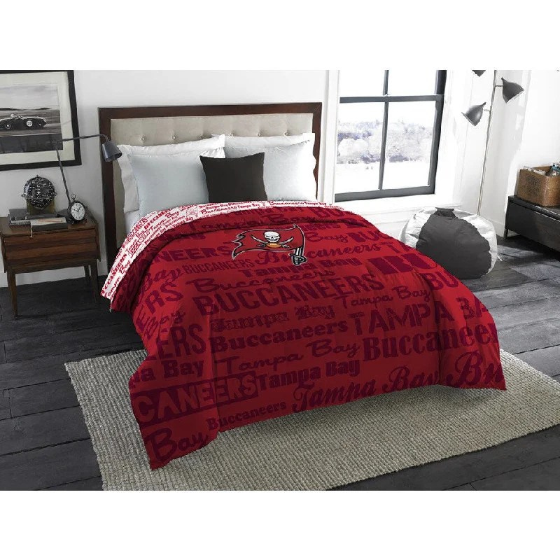 Cotton - filled comforters for a breathable and natural sleep experienceThe Northwest Company Official NFL Tampa Bay Buccaneers Anthem Full Comforter