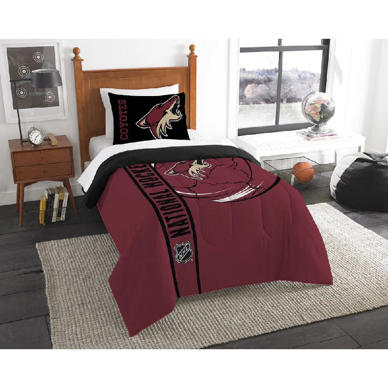 Goose down comforters known for their superior quality and insulationThe Northwest Company Official NHL Arizona Coyotes Printed Twin 2-piece Comforter Set