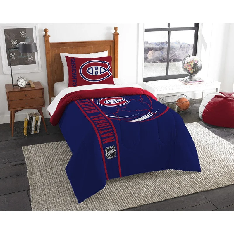 Silk - filled comforters for a luxurious and smooth touchThe Northwest Company Official NHL Montreal Canadiens Printed Twin 2-piece Comforter Set