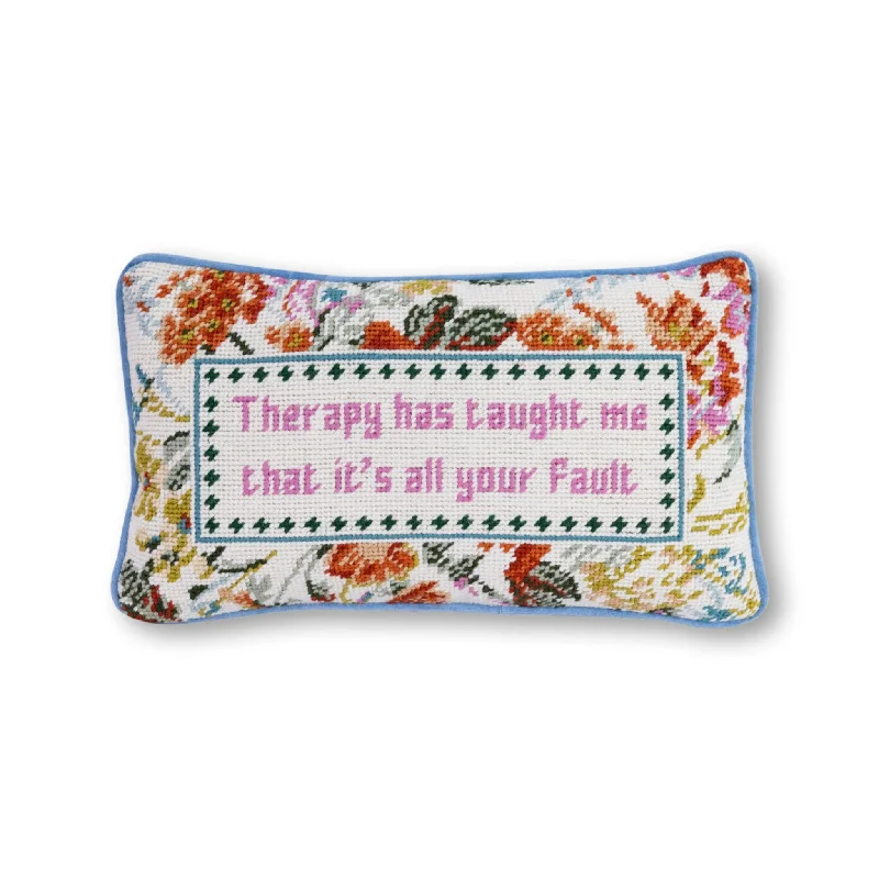 Acrylic blankets for a soft and affordable alternativeTherapy Needlepoint Pillow