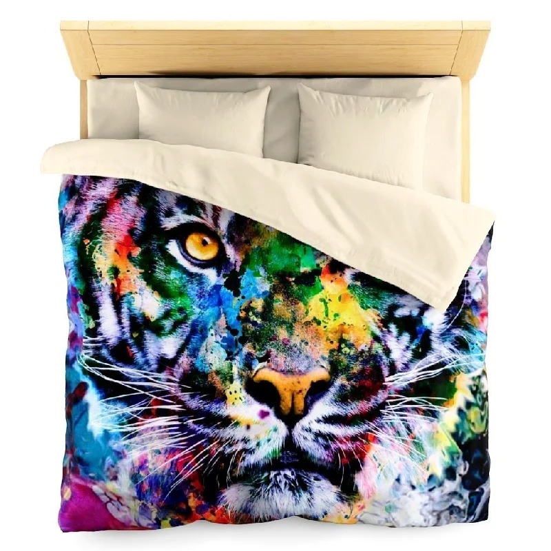 Twin XL duvet covers designed for extra - long twin beds, often used in college dormsTiger Duvet